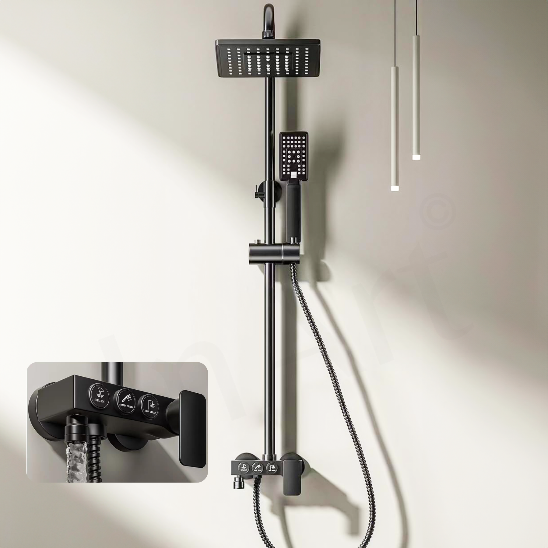 LUXIER Single-Handle hot 1-Spray Bathtub and Shower Faucet with Valve