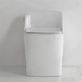 InArt Platinum Ceramic Rimless One-Piece Western Toilet with Soft Close Seat, S Trap Outlet, Glossy White - 67x41x60 cm - InArt-Studio