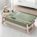 InArt Modern Freestanding Foldable Bathtub with Drain Hose and Cover, Green-Color, 140cm x 60cm x 57.5cm - InArt-Studio