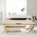 InArt Modern Freestanding Foldable Bathtub with Drain Hose and Cover, Green-Color, 140cm x 60cm x 57.5cm - InArt-Studio