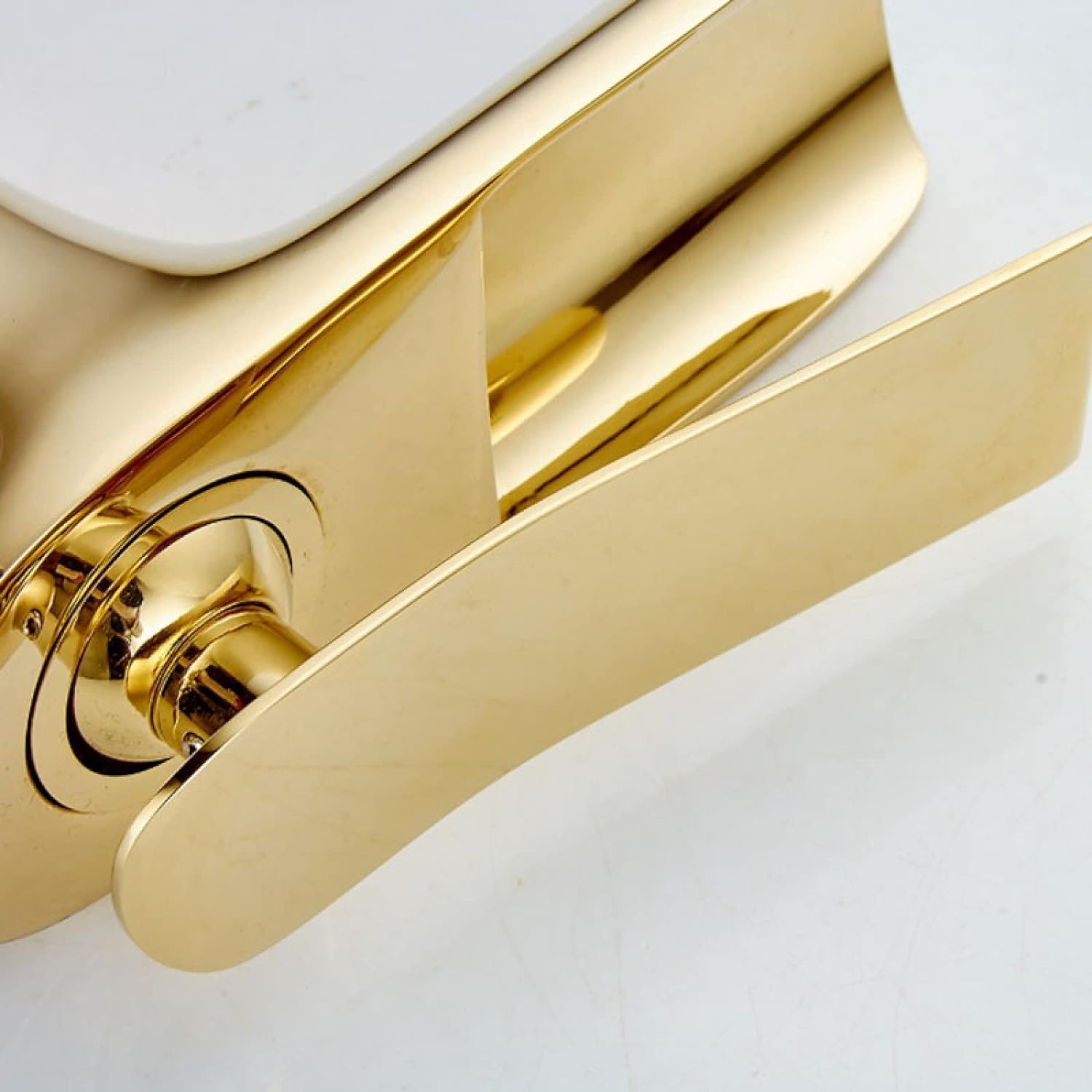 InArt Bathroom Single Lever Hole Basin Mixer Brass Basin High Neck Long Body Sink Faucet Gold Color - InArt-Studio