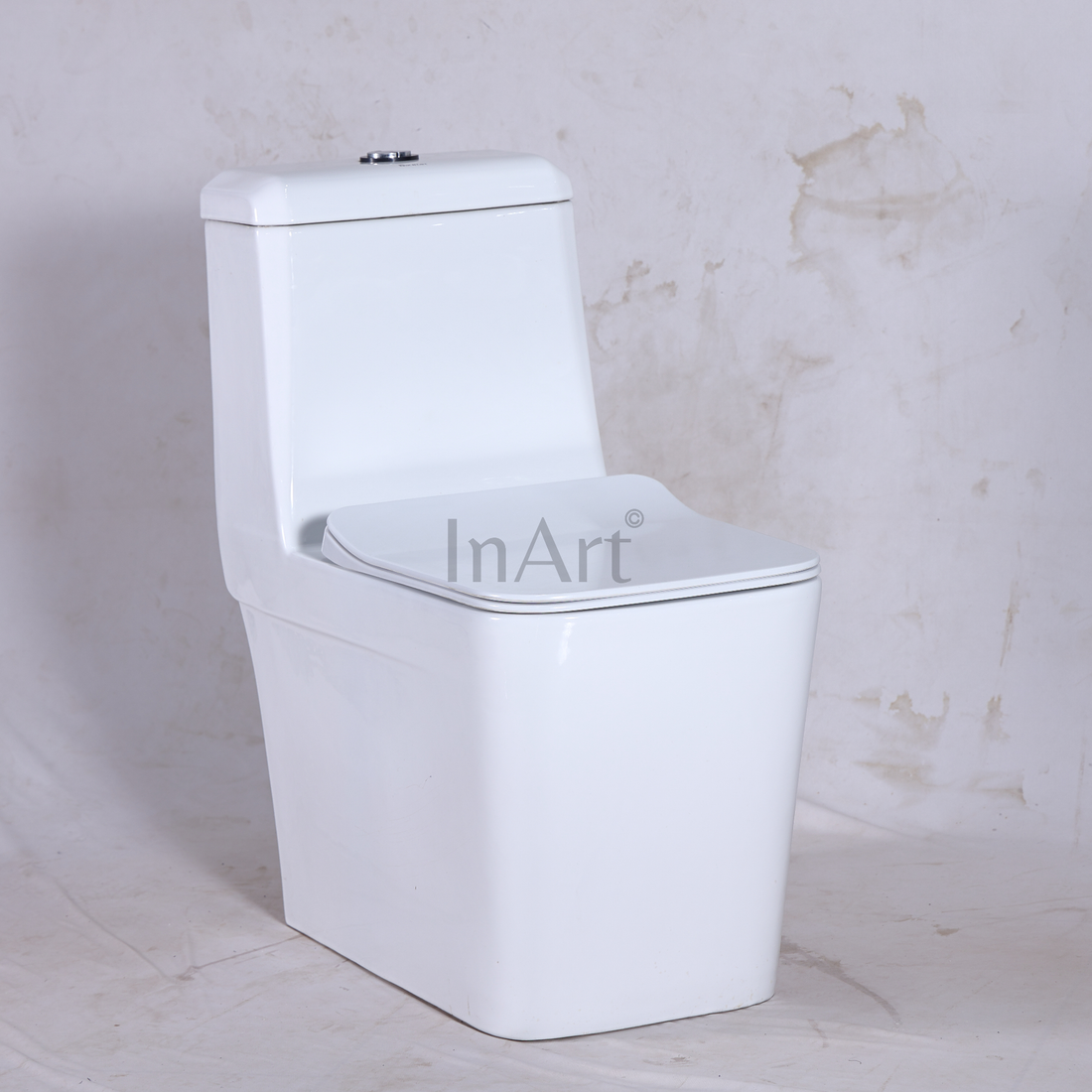 Inart Rimless 6D Flushing Syphonic One Piece Ceramic Western Floor Mounted One Piece Water Closet Western Toilet/Commode/European Commode - InArt-Studio