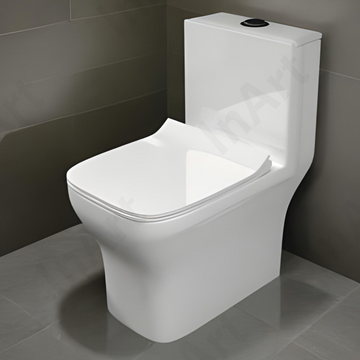 InArt Western Floor Mounted One Piece Water Closet European Ceramic Western Toilet Commode S-Trap OPT006