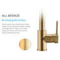 InArt Single Lever Kitchen Sink Mixer 360° Pull-Down Sprayer Kitchen Faucet with Multi-Function Spray Head, Brushed Gold KSF025 - InArt-Studio