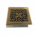 InArt Brass Bathroom Floor Water Drain Grating with Anti-Foul Cockroach Trap Bronze Antique Finish - InArt-Studio