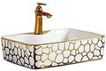 InArt Ceramic Counter or Table Top Wash Basin 48x37 CM Golden - InArt-Studio