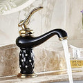 InArt Single Lever Basin Mixer Taps for Bathroom Brass Black Gold - InArt-Studio