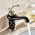 golden black basin tap inart