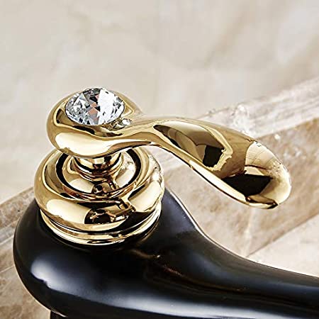 InArt Single Lever Basin Mixer Taps for Bathroom Brass Black Gold - InArt-Studio