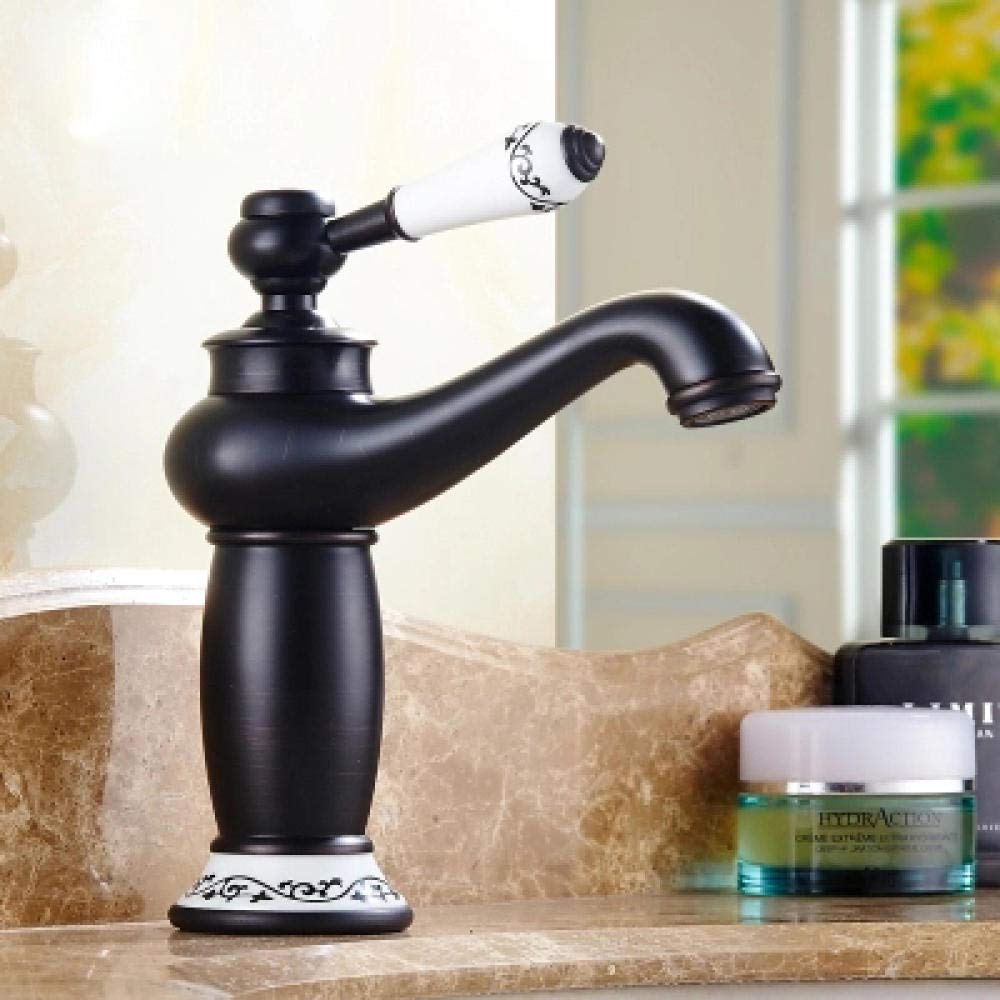 InArt Single Lever Basin Mixer Taps for Bathroom Brass Black Matt - InArt-Studio