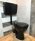 InArt Combo Ceramic Floor Mounted European Western Water Closet Toilet Commode EWC S Trap Set Black - InArt-Studio