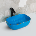 inart wash basin design blue color