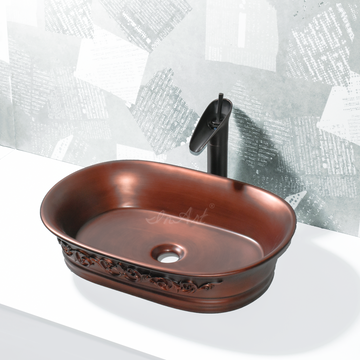 copper color wash basin