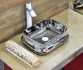 InArt Ceramic Counter or Table Top Wash Basin 46x36 CM Silver - InArt-Studio