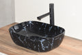 InArt Ceramic Counter or Table Top Wash Basin Black Marble 46x33 CM - InArt-Studio