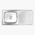 Nirali NG AISI 304 Grade Stainless Steel Single Bowl With Drainboard Kitchen Sink Elegance NG - InArt-Studio