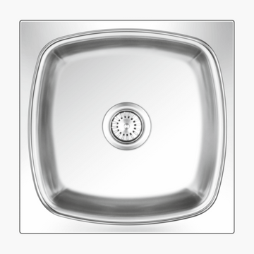 Nirali NG AISI 304 Grade Stainless Steel Single Bowl Kitchen Sink Grace Plain Deluxe NG - InArt-Studio