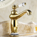 InArt Single Lever Basin Mixer Taps for Bathroom Brass Gold - InArt-Studio