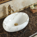 InArt Modern Table Top Wash Basin 40x31 CM Marble White - InArt-Studio