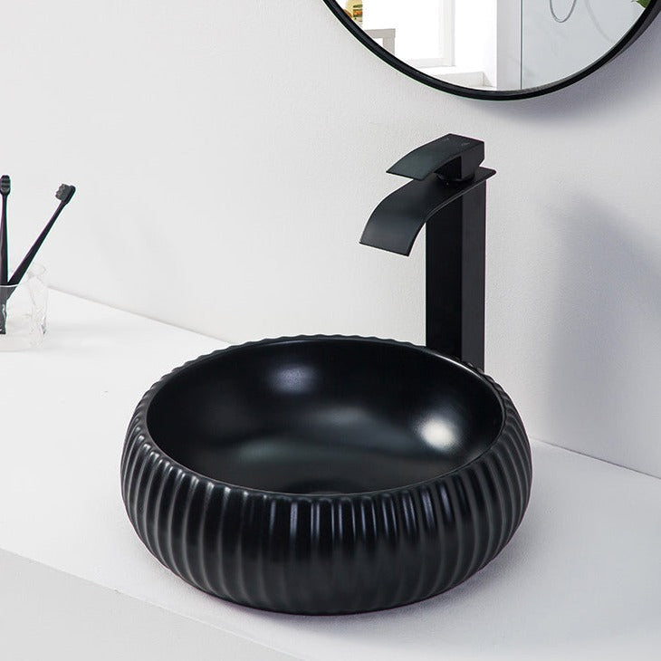 inart wash basin black matt