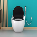 InArt Syphonic Washdown Flush Ceramic One Piece Western Toilet Commode - Water Closet Black White Glossy - InArt-Studio