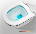 InArt One Piece Toilet Commode Rimless Syphonic - Ceramic Western Toilet Design Water Closet White Blue Glossy - InArt-Studio