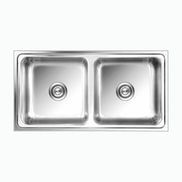 Nirali NG AISI 304 Grade Stainless Steel Double Bowl Kitchen Sink Graceful Glory NG - InArt-Studio