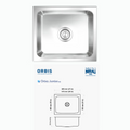 Nirali NG AISI 304 Grade Stainless Steel Single Bowl Kitchen Sink Orbis NG - InArt-Studio