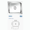 Nirali NG AISI 304 Grade Stainless Steel Single Bowl Kitchen Sink Orbis NG - InArt-Studio