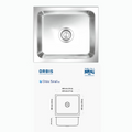 Nirali NG AISI 304 Grade Stainless Steel Single Bowl Kitchen Sink Orbis NG - InArt-Studio