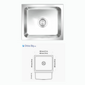 Nirali NG AISI 304 Grade Stainless Steel Single Bowl Kitchen Sink Orbis NG - InArt-Studio