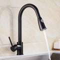 InArt Single Lever Kitchen Sink Mixer Pull-Down Sprayer 360° Kitchen Faucet with Multi-Function Spray Head, Black Matte - InArt-Studio